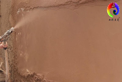 七彩貝殼噴涂機真石漆噴涂演示(圖文)